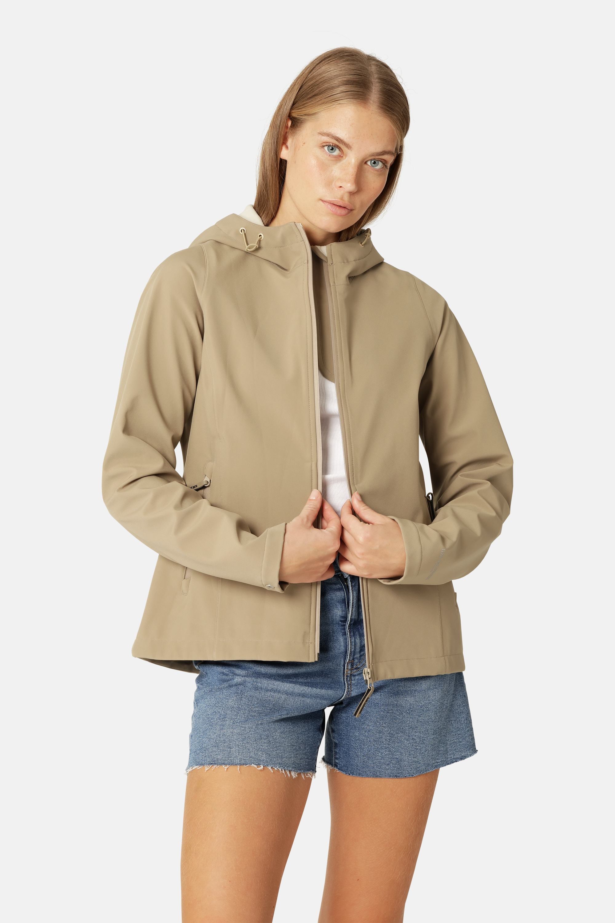 Imperméable Softshell Court - Greige